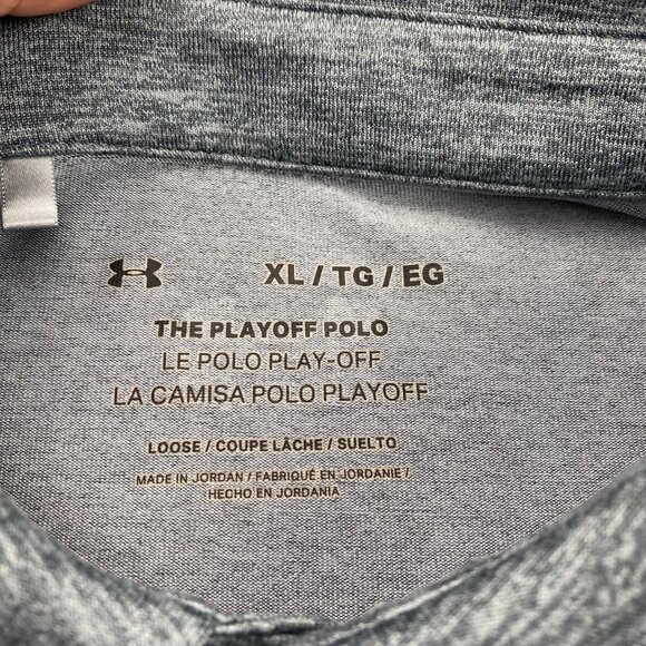 UNDER ARMOUR Golf Shirt Gray Men Extra Large XL The Playoff Polo Loose Outdoor - Picture 4 of 11